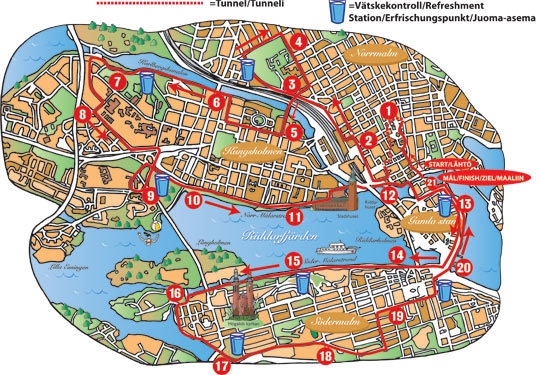 Stockholm Halvmarathon justerar banan