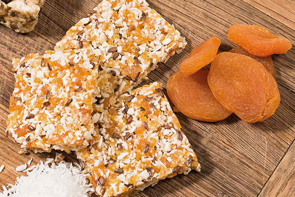 Löparmat: Aprikos- och cashewbar