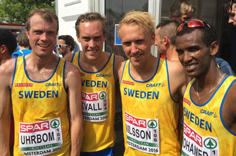 Nära att herr-laget tog hem bronset på halvmarathon