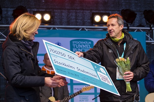 Spring Tunnelrun Citybanan till förmån för hemlösa